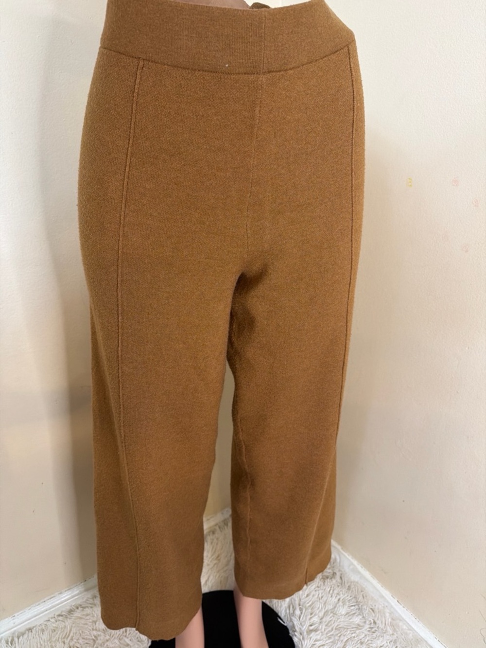 a new day Camel Brown Knit Wide-Leg Pants - Picture 3 of 5